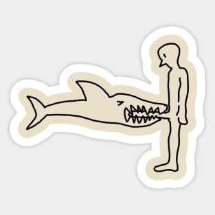 Shark bite graffiti Sticker